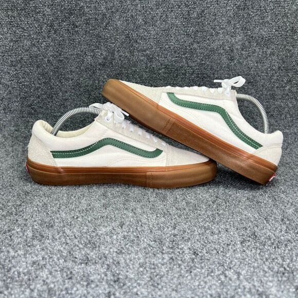 Vans Old Skool Pro Shoes Men's Size 9.5 Creaem Suede Low Lace Up Skate Sneakers - Picture 7 of 13